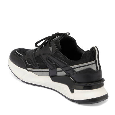  Siyah Deri Erkek Sneaker - E24I1AY56803-A23 - 2