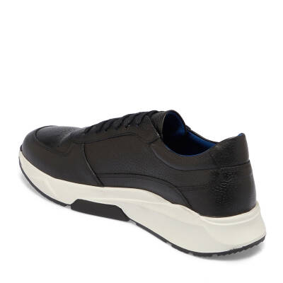  Siyah Deri Erkek Sneaker - E24I1AY56808-A41 - 2