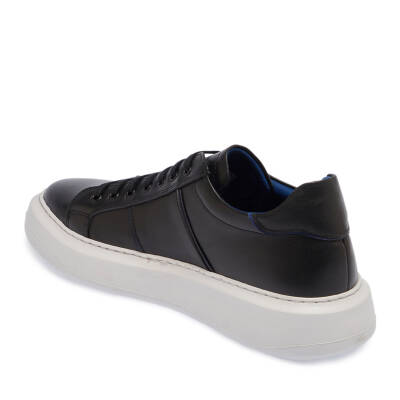  Siyah Deri Erkek Sneaker - E24I1AY56809-A43 - 2