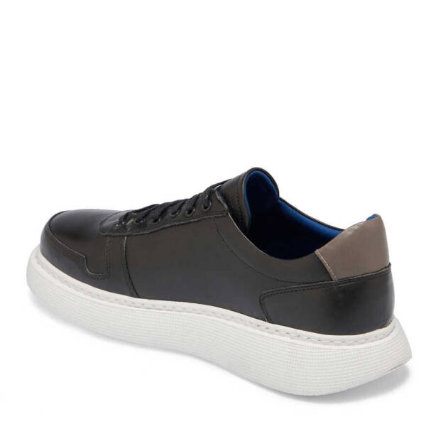 Siyah Deri Erkek Sneaker - E24I1AY56810-A43 - Tergan