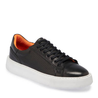  Siyah Deri Erkek Sneaker - E24I1AY56811-A43 