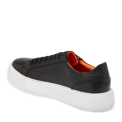  Siyah Deri Erkek Sneaker - E24I1AY56811-A43 - 2