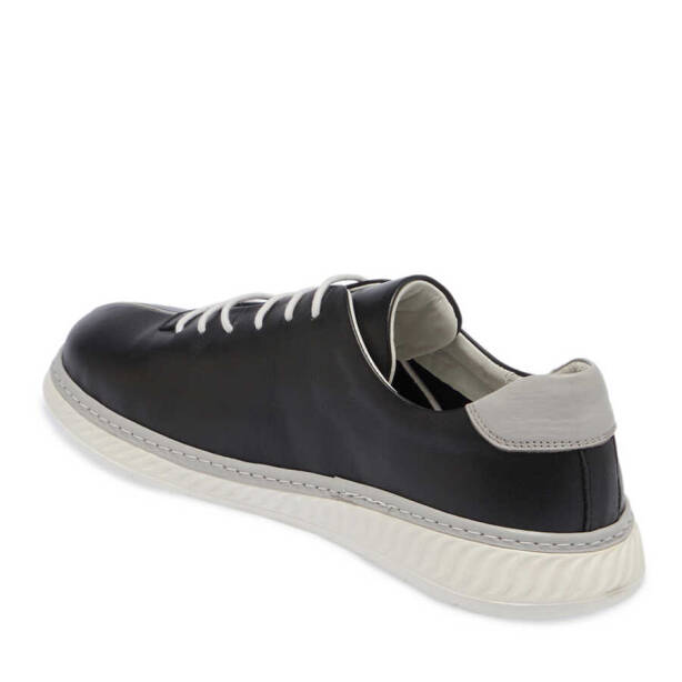 Siyah Deri Erkek Sneaker - E24I1AY56812-A23 - 2