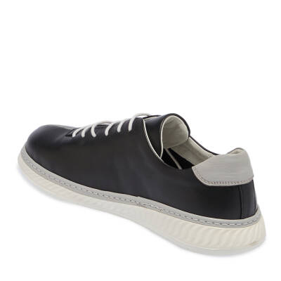  Siyah Deri Erkek Sneaker - E24I1AY56812-A23 - 2