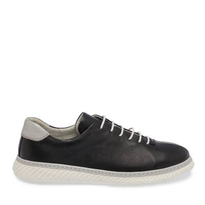  Siyah Deri Erkek Sneaker - E24I1AY56812-A23 - 3