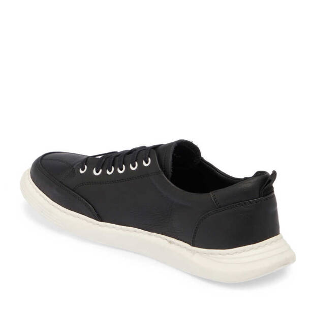 Siyah Deri Erkek Sneaker - E24I1AY56813-A23 - 2
