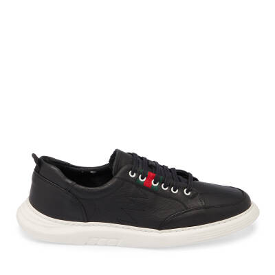  Siyah Deri Erkek Sneaker - E24I1AY56813-A23 - 3