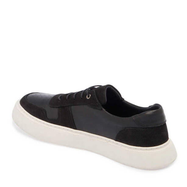 Siyah Deri Erkek Sneaker - E24I1AY56814-A64 - 2