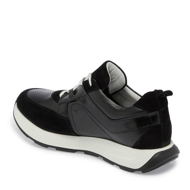 Siyah Deri Erkek Sneaker - E24I1AY56815-A23 - 2