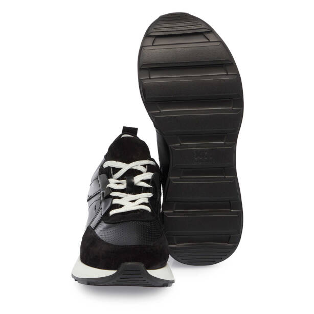 Siyah Deri Erkek Sneaker - E24I1AY56815-A23 - 4