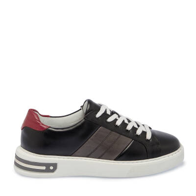  Siyah Deri Erkek Sneaker - E24I1AY56816-A23 - 3