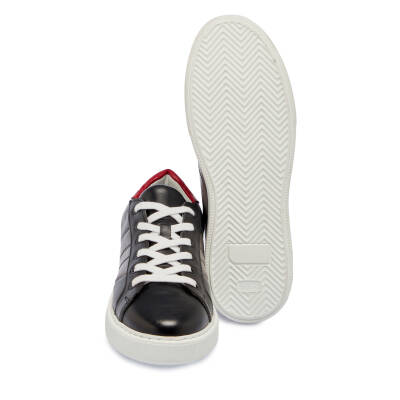  Siyah Deri Erkek Sneaker - E24I1AY56816-A23 - 4