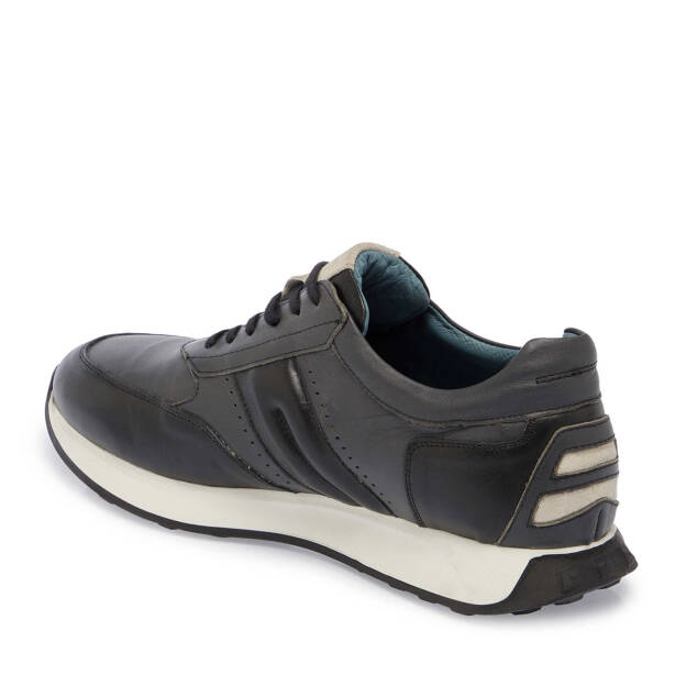 Siyah Deri Erkek Sneaker - E24I1AY56818-A23 - 2