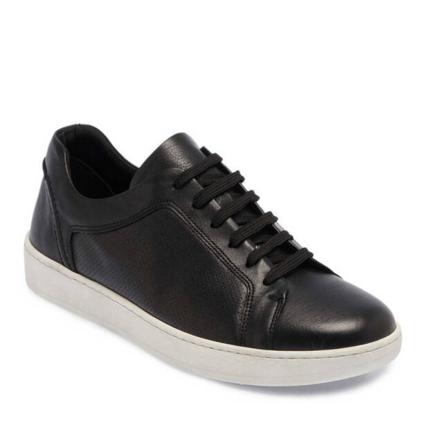 Siyah Deri Erkek Sneaker - E24I1AY56825-A23 