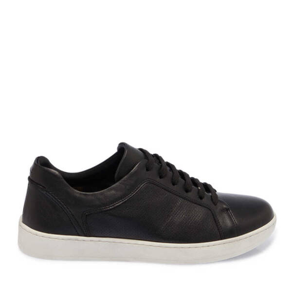 Siyah Deri Erkek Sneaker - E24I1AY56825-A23 - 3