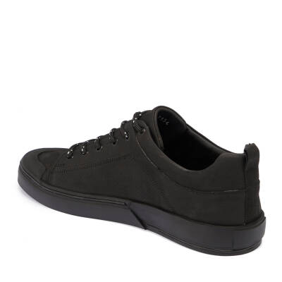 Siyah Deri Erkek Sneaker - E24I1AY56827-A23 - 2
