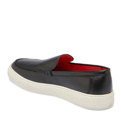  Siyah Deri Erkek Sneaker - E24I1AY56832-A41 - 2