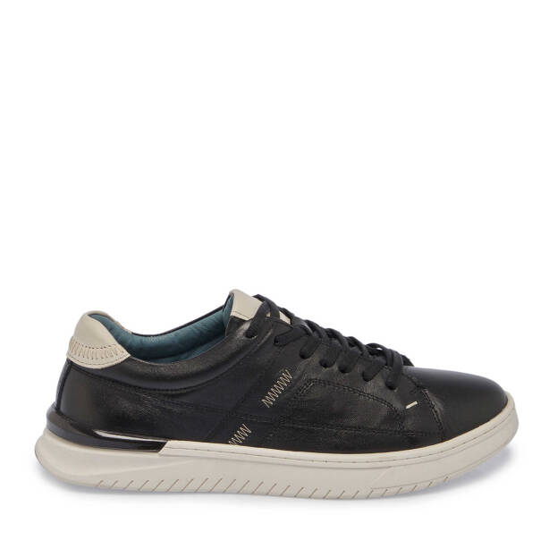 Siyah Deri Erkek Sneaker - E24I1AY56835-A23 - 3