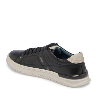  Siyah Deri Erkek Sneaker - E24I1AY56835-A23 - 2