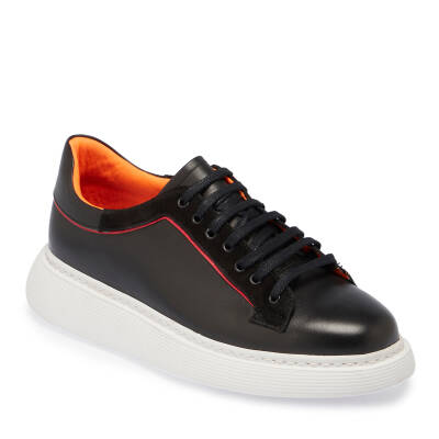  Siyah Deri Erkek Sneaker - E24I1AY56837-A43 