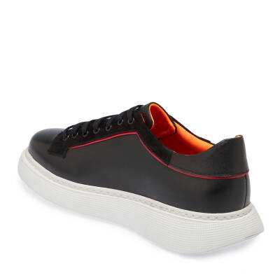  Siyah Deri Erkek Sneaker - E24I1AY56837-A43 - 2