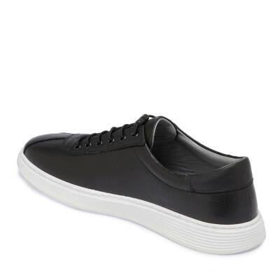  Siyah Deri Erkek Sneaker - E24I1AY56838-A23 - 2