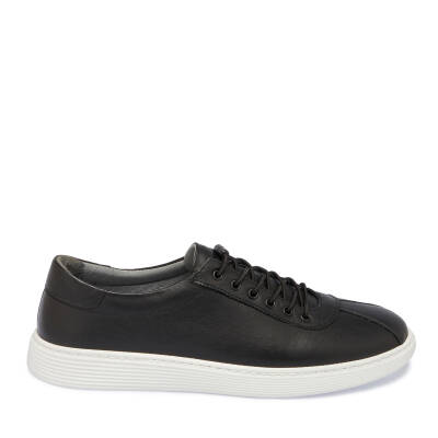  Siyah Deri Erkek Sneaker - E24I1AY56838-A23 - 3