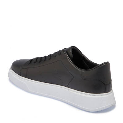 Siyah Deri Erkek Sneaker - E24I1AY56839-A23 - 2