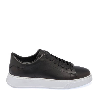 Siyah Deri Erkek Sneaker - E24I1AY56839-A23 - 3