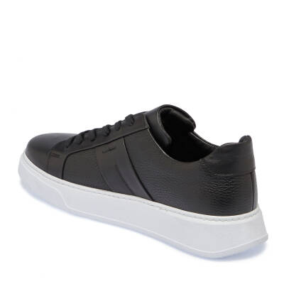 Siyah Deri Erkek Sneaker - E24I1AY56840-A23 - 2