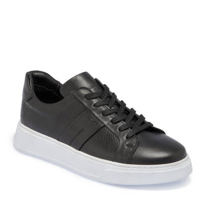  Siyah Deri Erkek Sneaker - E24I1AY56840-A23 