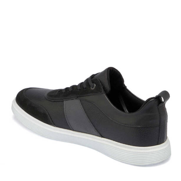 Siyah Deri Erkek Sneaker - E24I1AY56842-A23 - 2