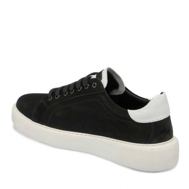 Siyah Deri Erkek Sneaker - E24I1AY56844-A23 - 2
