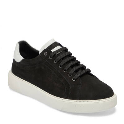  Siyah Deri Erkek Sneaker - E24I1AY56844-A23 