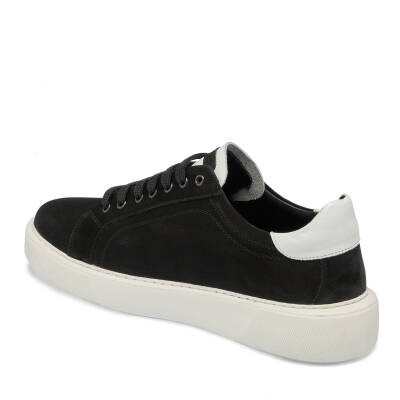  Siyah Deri Erkek Sneaker - E24I1AY56844-A23 - 2