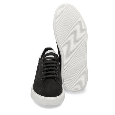  Siyah Deri Erkek Sneaker - E24I1AY56844-A23 - 4