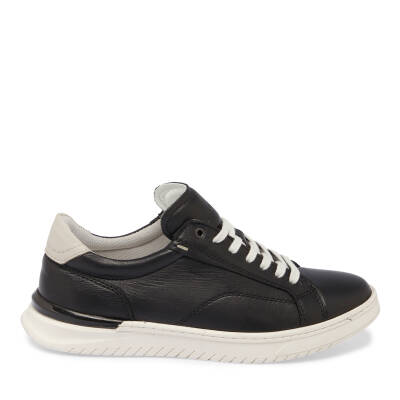 Siyah Deri Erkek Sneaker - E24I1AY56846-C59 - 3