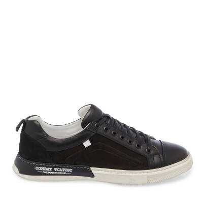  Siyah Deri Erkek Sneaker - E24I1AY56847-A43 - 3