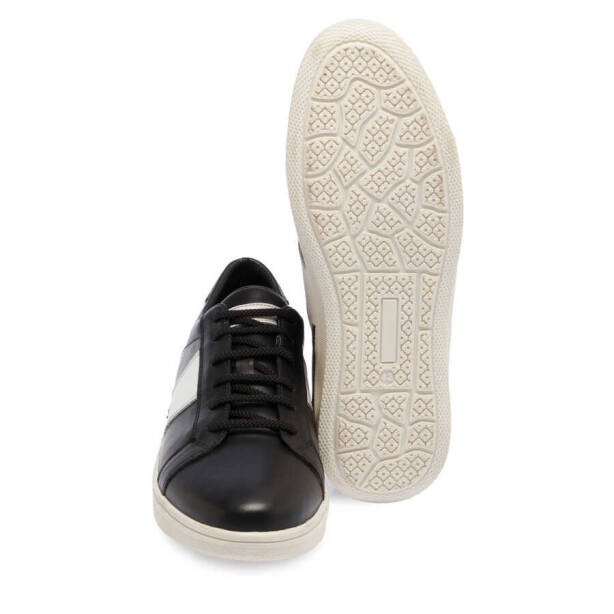 Siyah Hakiki Deri Erkek Sneaker - E24I1AY56850-P57 - 4