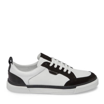 Siyah Deri Erkek Sneaker - E24I1AY56853-A01 - 3