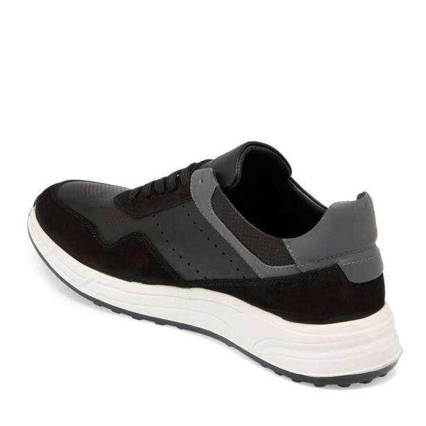 Siyah Deri Erkek Sneaker - E24I1AY56859-A23 - 2