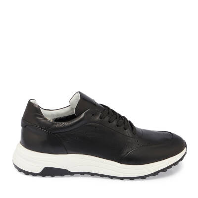  Siyah Deri Erkek Sneaker - E24I1AY56860-A23 - 3