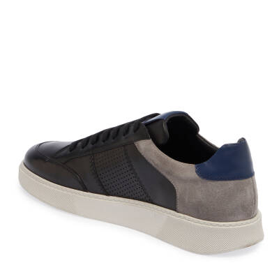 Siyah Deri Erkek Sneaker - E24I1AY56864-A43 - 2