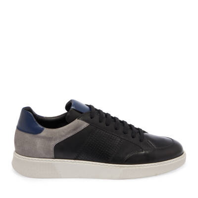 Siyah Deri Erkek Sneaker - E24I1AY56864-A43 - 3