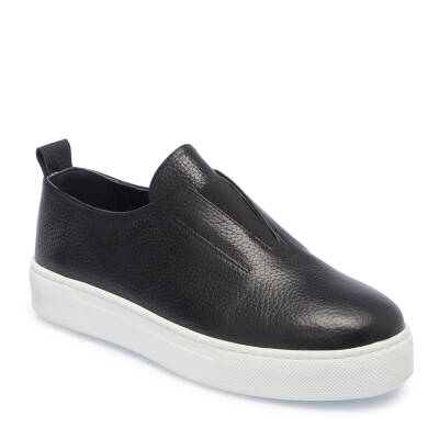 Siyah Deri Erkek Sneaker - E24I1AY56879-A41 