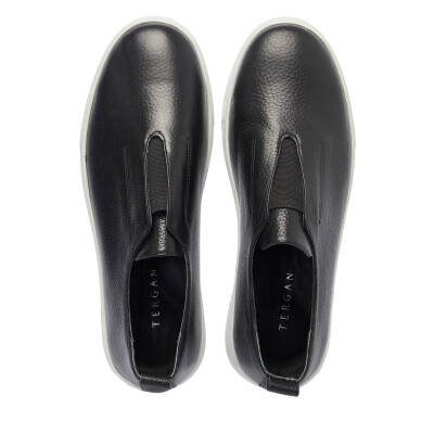 Siyah Deri Erkek Sneaker - E24I1AY56879-A41 - 5