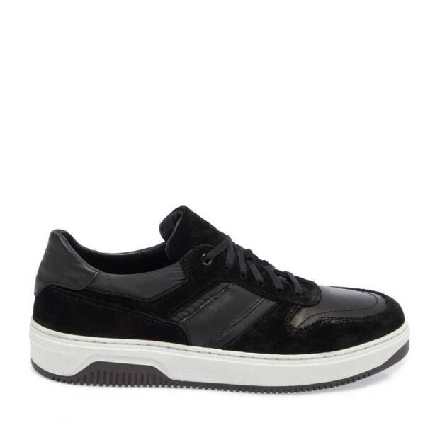Siyah Deri Erkek Sneaker - E24I1AY56901-W19 - 3