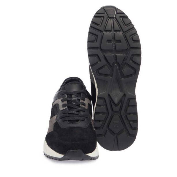 Siyah Deri Erkek Sneaker - E24I1AY56911-A01 - 4