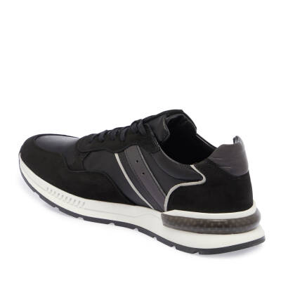 Siyah Deri Erkek Sneaker - E24I1AY56913-A64 - 2