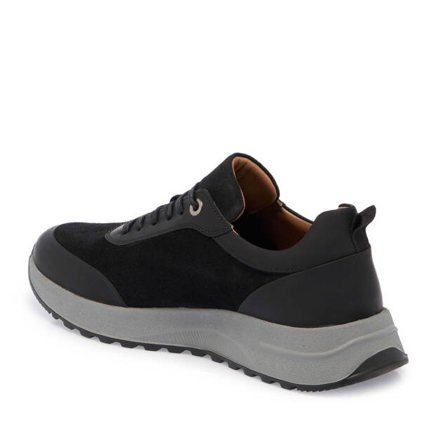 Siyah Deri Erkek Sneaker - E24I1AY56914-F49 - 2